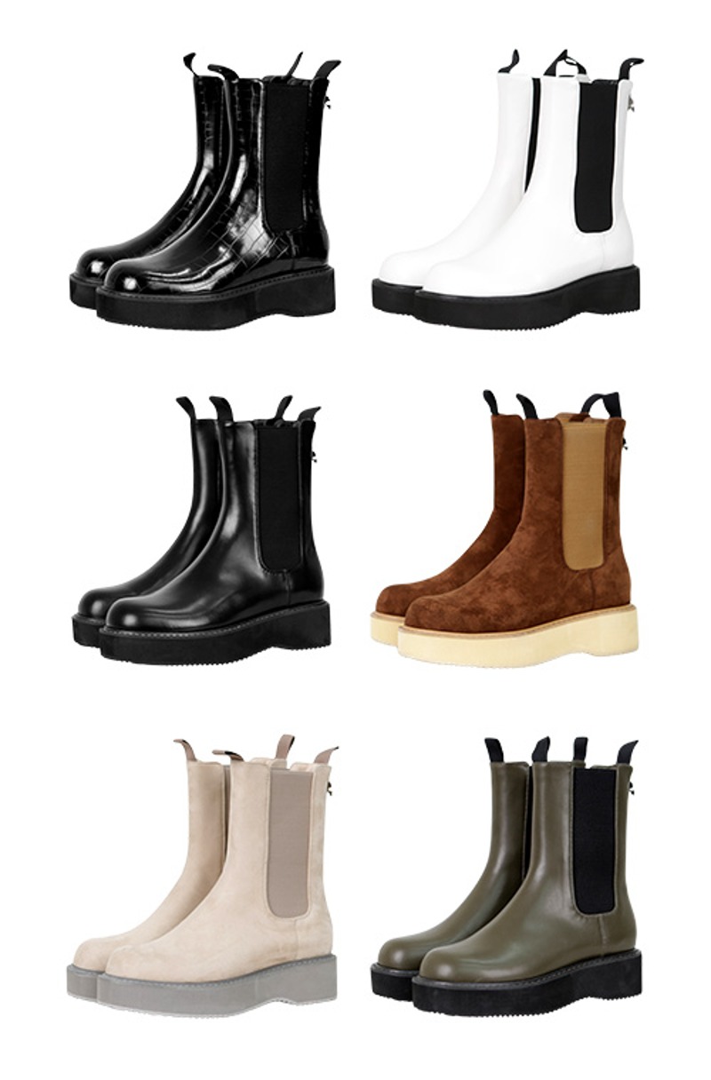Kang Sisters 23 Platform Middle Chelsea Boots
