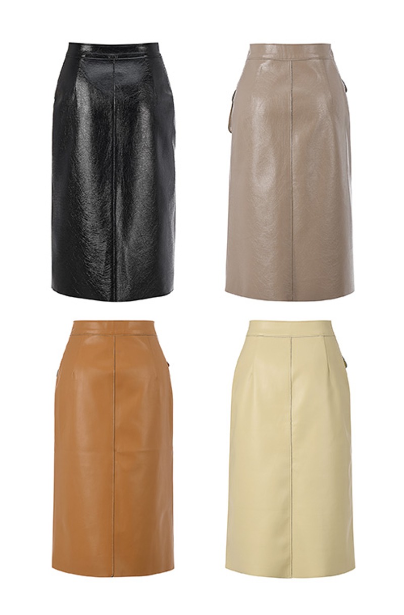Kang Sisters 24 Cargo leather skirt
